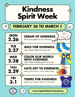 Kindness Spirit Week flyer