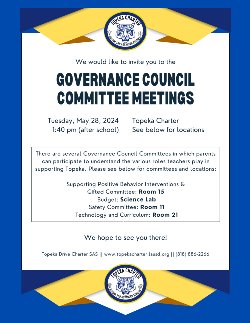 Governance Council Committee Meeting Flyer