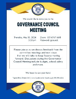 Governance Council Meeting Flyer